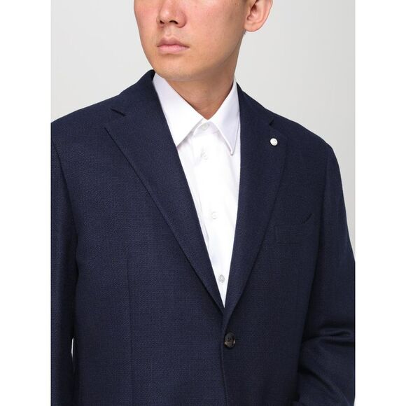 Luigi Bianchi Jacket Men Blue - Picture 4 of 4